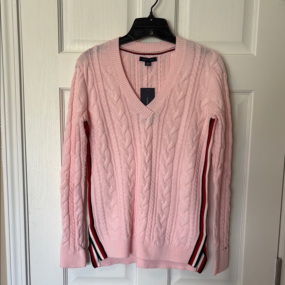 Tommy Hilfiger Pink Cable Knit Sweater